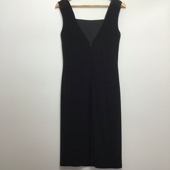 Joseph Ribkoff black dress silky sleeveless bodycon contemporary classic chic 8 - Picture 4 of 15